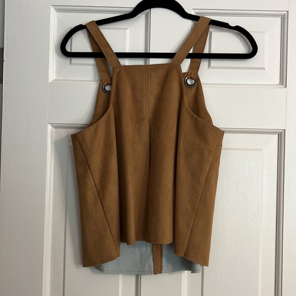 Topshop Suede Tank with Open Back - Picture 3 of 5